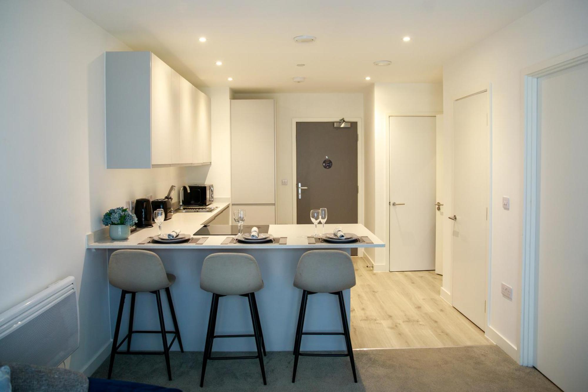 Trafford Suite Modern 1 Bed With Cinema Room Manchester Dış mekan fotoğraf