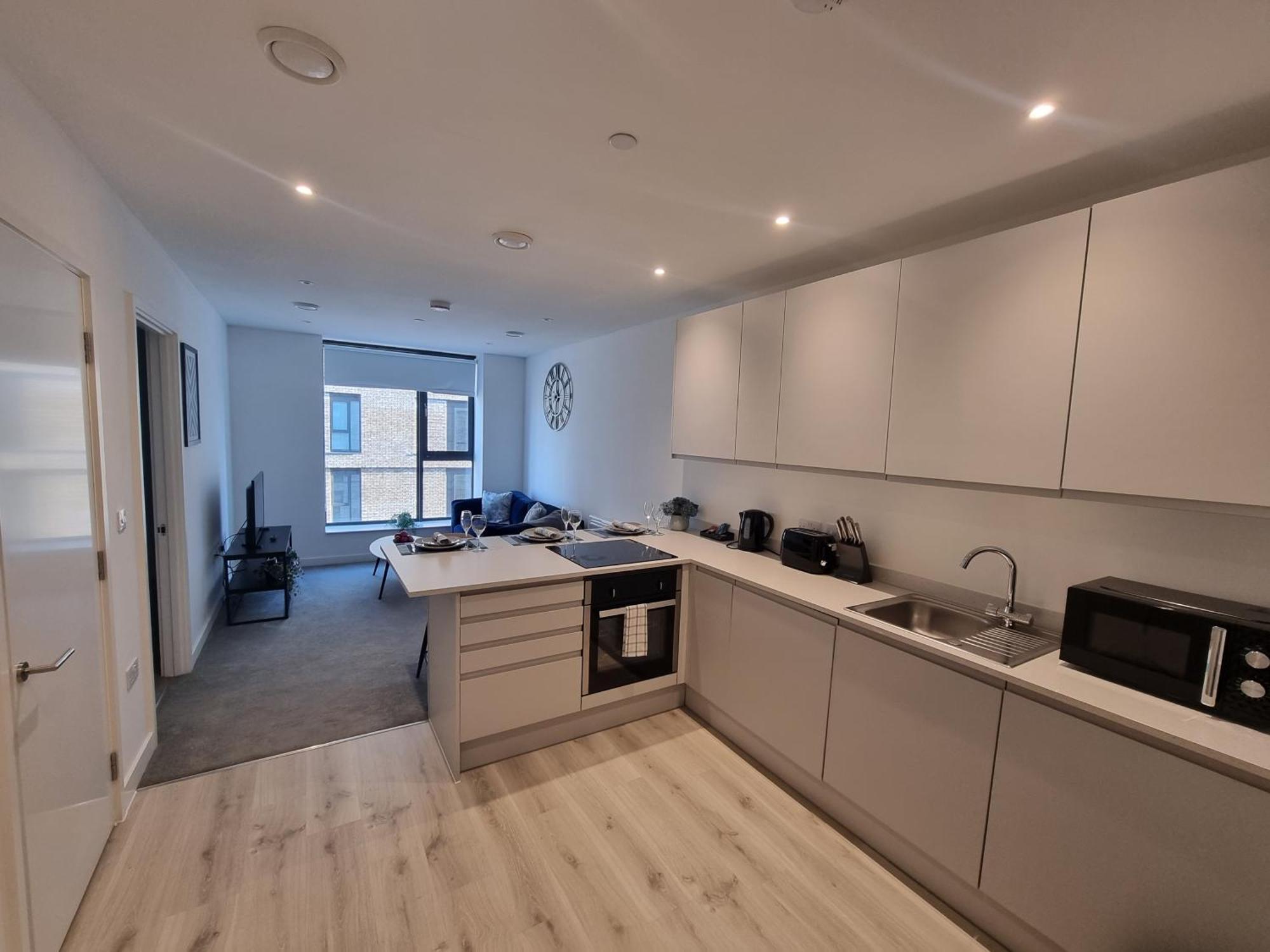 Trafford Suite Modern 1 Bed With Cinema Room Manchester Dış mekan fotoğraf