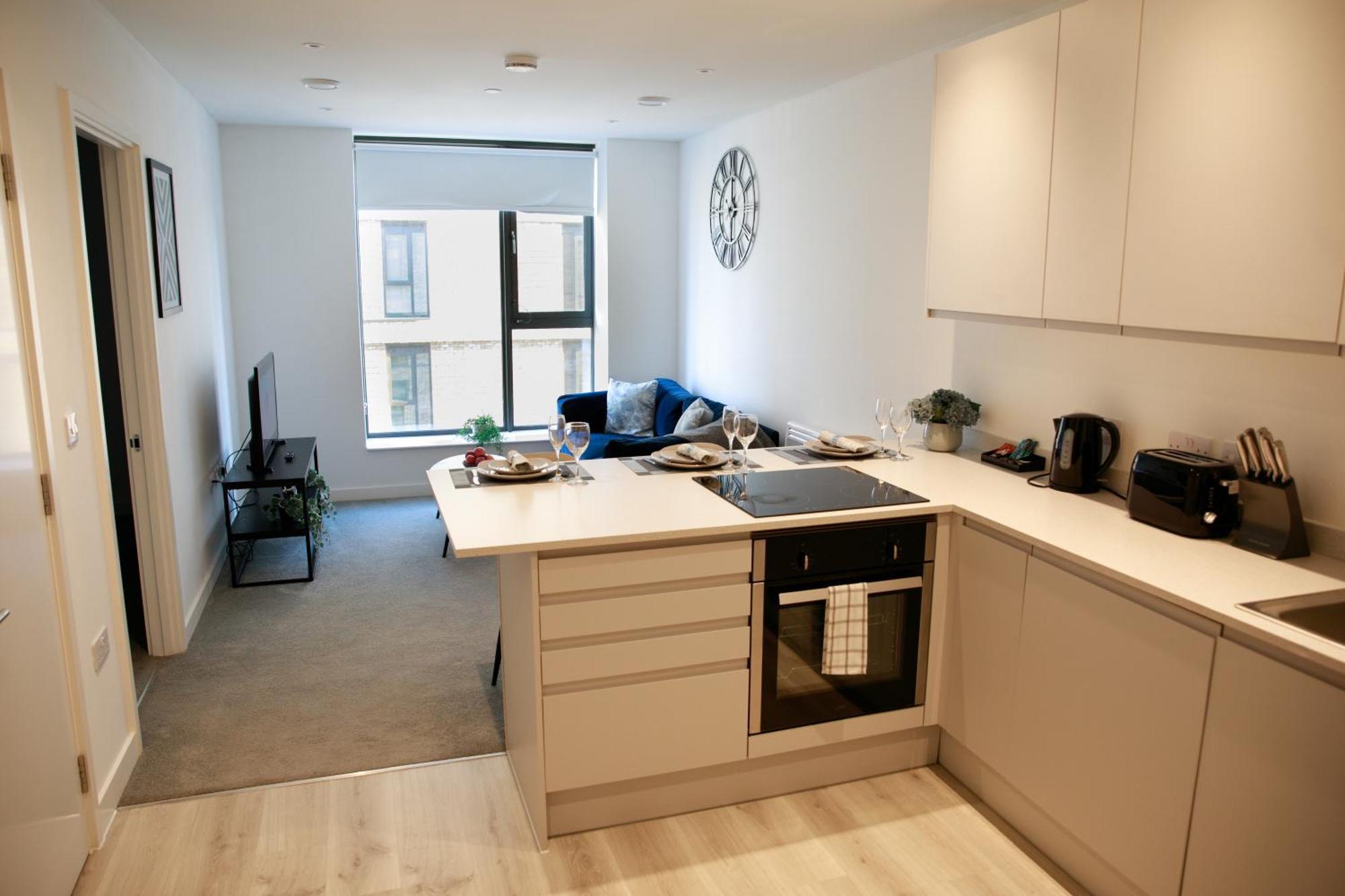 Trafford Suite Modern 1 Bed With Cinema Room Manchester Dış mekan fotoğraf